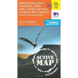 O.S. Explorer OL 12 Active Brecon Beacons National Park Western Area / Parc Cenedlaethol Bannau Brycheiniog Ardal Gorllewinol