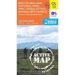 O.S. Explorer OL 13 Active Brecon Beacons National Park Eastern Area / Parc Cenedlaethol Bannau Brycheiniog Ardal Ddwyreiniol