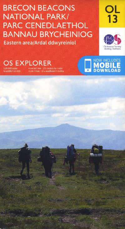 O.S. Explorer Ol 13 Brecon Beacons National Park Eastern Area/Parc Cenedlaethol Bannau Brycheiniog Ardal Ddwyreiniol