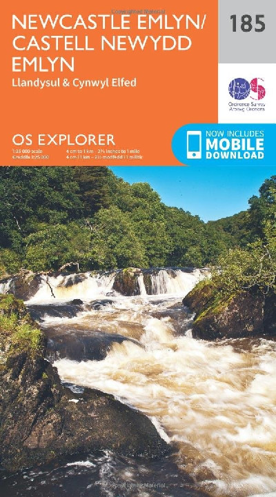 O.S. Explorer 185 Newcastle Emlyn/Castell Newydd Emlyn