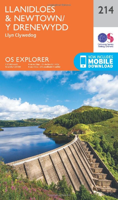 O.S. Explorer 214 Llanidloes & Newtown/Y Drenewydd