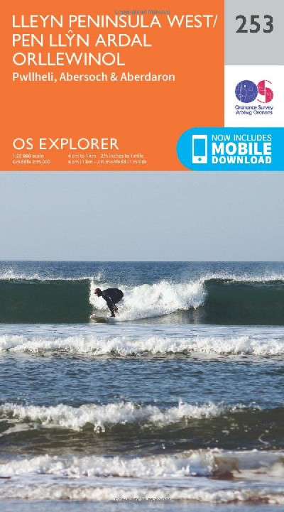 O.S Explorer 253 Lleyn Peninsula West/Pen Llyn Ardal Orllewinol