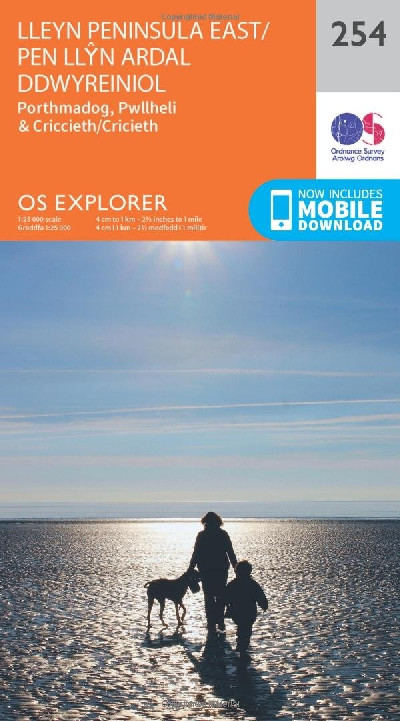 O.S. Explorer 254 Lleyn Peninsula East/Pen Llyn Ardal Ddwyreiniol