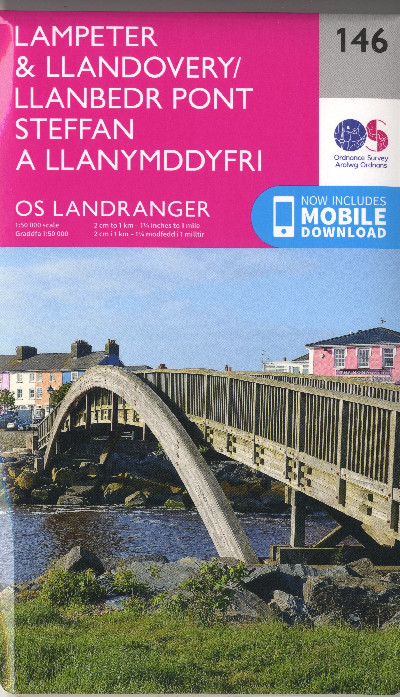 O.S. Landranger 146 Lampeter & Llandovery/Llanbedr Pont Steffan a Llan Ymddyfri