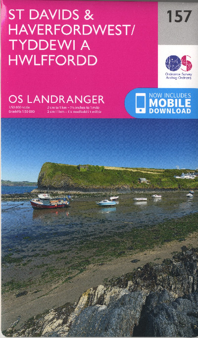 O.S. Landranger 157 St Davids and Haverfordwest/Tyddewi a Hwlffordd