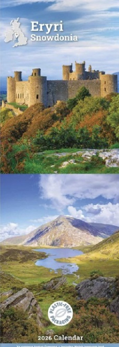Calendr 2026 Eryri / Snowdonia Slim Calendar 2026