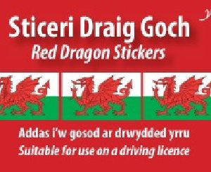 Sticeri Ddraig Goch / Red Dragon Stickers