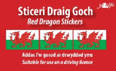 Sticeri Ddraig Goch / Red Dragon Stickers