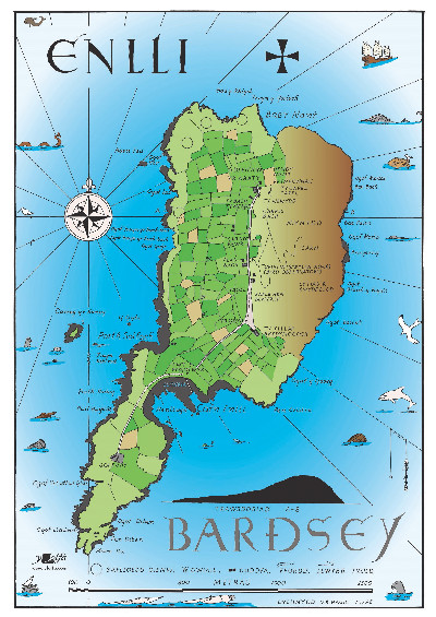 Map Ynys Enlli / Bardsey Island Map