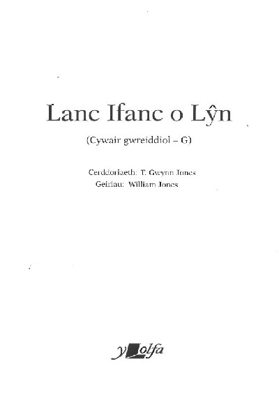 Lanc Ifanc o Lŷn (Cywair Gwreiddiol - G)