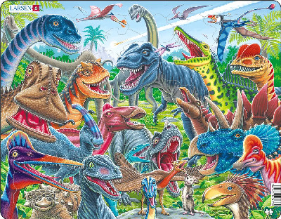 Jig-so Deinosoriaid Hapus / Cheerful Dinosaurs Jigsaw