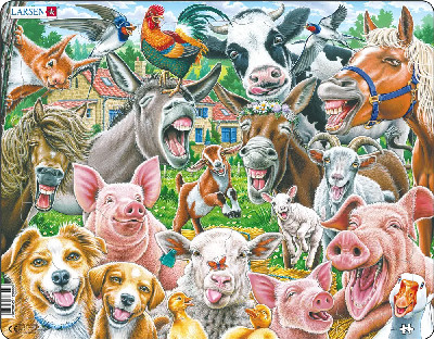 Jig-so Anifeiliaid Hapus y Fferm / Happy Farm Animals Jigsaw