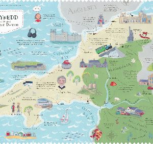 Wales on the Map: Gwynedd Poster (Arfon and Dwyfor - English)