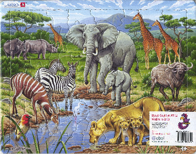 Jig-So Bywyd Gwyllt yn Affrica