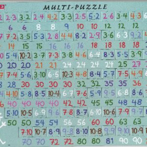 Jig-So Mathemateg Dysgu Lluosi drwy Chwarae, 1-100