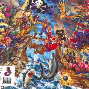 Jig-So Brwydr y Mor-Ladron/Pirate Battle Jigsaw