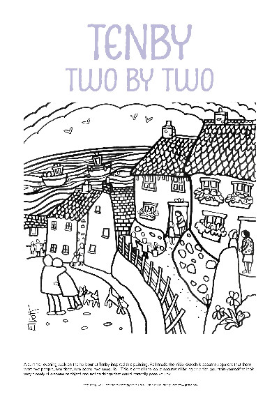 Helen Elliott Poster: Tenby Two by Two