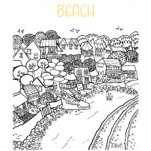 Helen Elliott Poster: Saundersfoot Beach