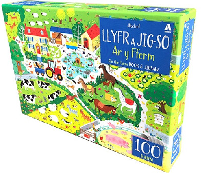 Ar y Fferm - Llyfr a Jig-So / On the Farm Book & Jigsaw