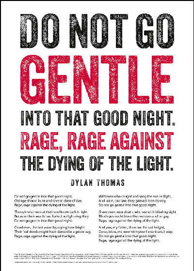 Do Not Go Gentle Poster Poem